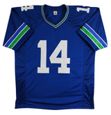 Sam Darnold Authentic Signed Throwback Blue Pro Style Jersey BAS Witnessed