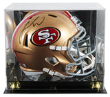 49ers Fred Warner Authentic Signed Full Size Speed Rep w/ Case Helmet BAS