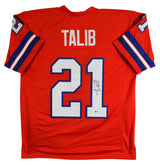 Aqib Talib Authentic Signed Orange Pro Style Jersey Autographed BAS Witnessed