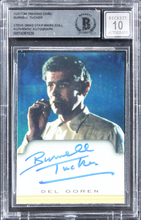 Burnell Tucker Star Wars Signed Custom Trading Card Auto 10! BAS Slabbed