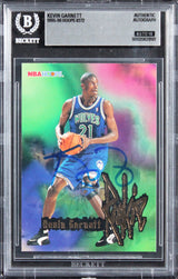 Timberwolves Kevin Garnett Signed 1995 Hoops #272 RC Card Auto 10! BAS Slabbed
