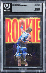 Timberwolves Kevin Garnett Signed 1995 Skybox #233 RC Card Auto 10! BAS Slabbed