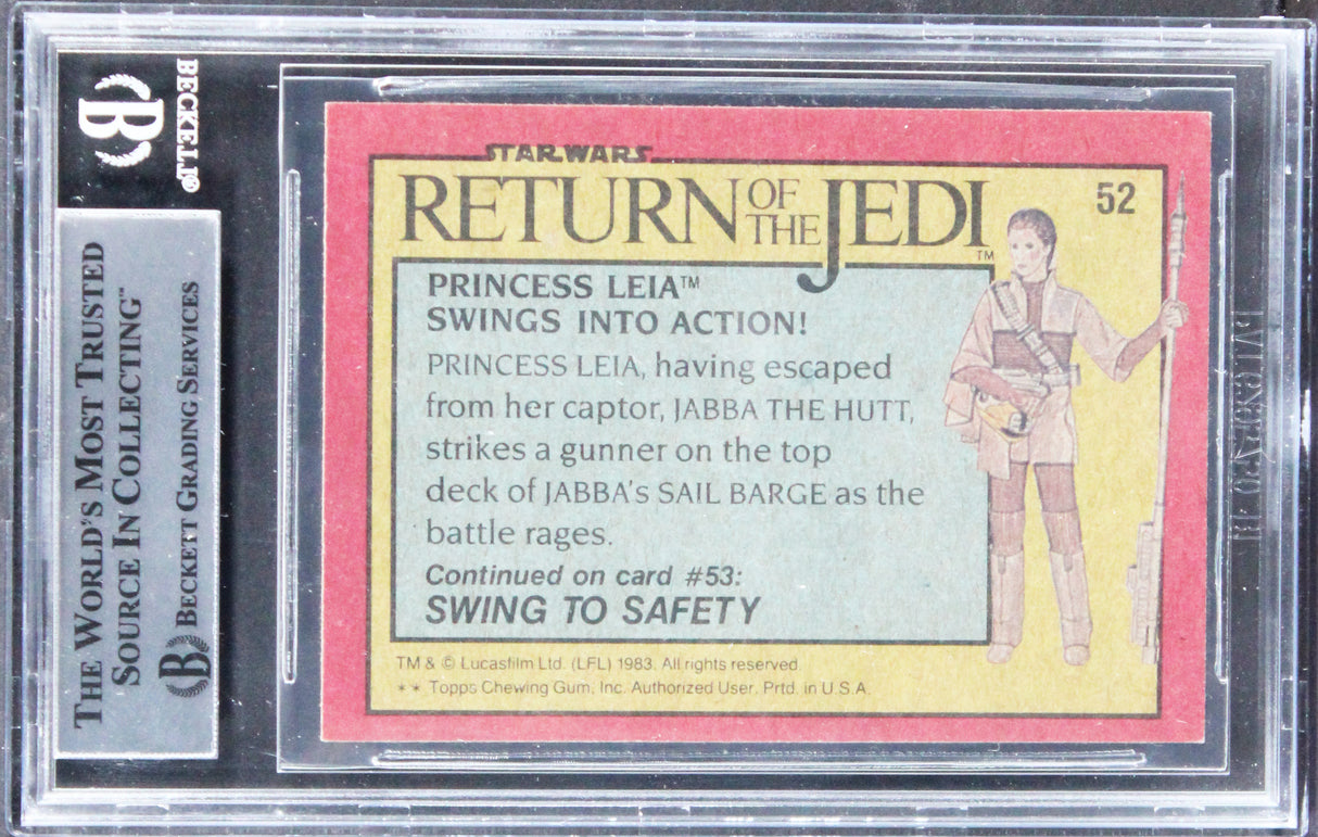 Star Wars (2) Kreysler & Thomas Signed 1983 SW ROTJ #52 Card BAS Slabbed