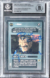 Star Wars (2) Baker & Freeborn Signed 1996 SW A New Hope #1 Card BAS Slabbed