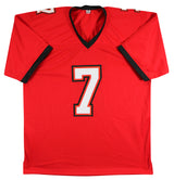 Bucky Irving Authentic Signed Red Pro Style Jersey Autographed BAS Witnessed