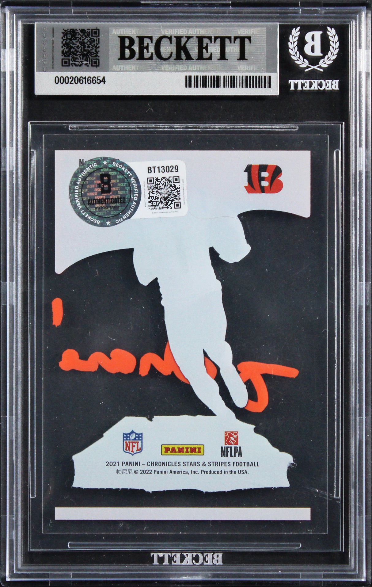 Bengals Ja'Marr Chase Signed 2021 Chronicles #5 RC Card Auto GM 10! BAS Slabbed