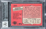 Eagles Randall Cunningham Signed 1987 Topps #296 Rookie Card Auto 10! BAS Slab