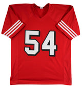 Fred Warner Authentic Signed Red Pro Style Jersey w/ Dropshadow BAS