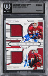Kurt Warner & Jake Plummer Signed 2022 NT GCM #26 #91/99 Card Auto 10! BAS Slab