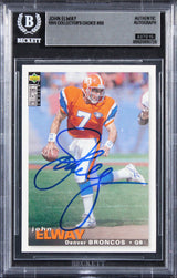 Broncos John Elway Signed 1995 Collector's Choice #88 Card Auto 10! BAS Slabbed