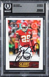 Chiefs Eric Berry Signed 2014 Score #288 Card Auto Grade Gem Mint 10! BAS Slab