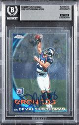 Demaryius Thomas Signed 2010 Topps Chrome #C110A Rookie Card Auto 10! BAS Slab