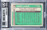 Reds Barry Larkin Signed 2015 Topps Archives #115 Card Auto GM 10! BAS Slabbed