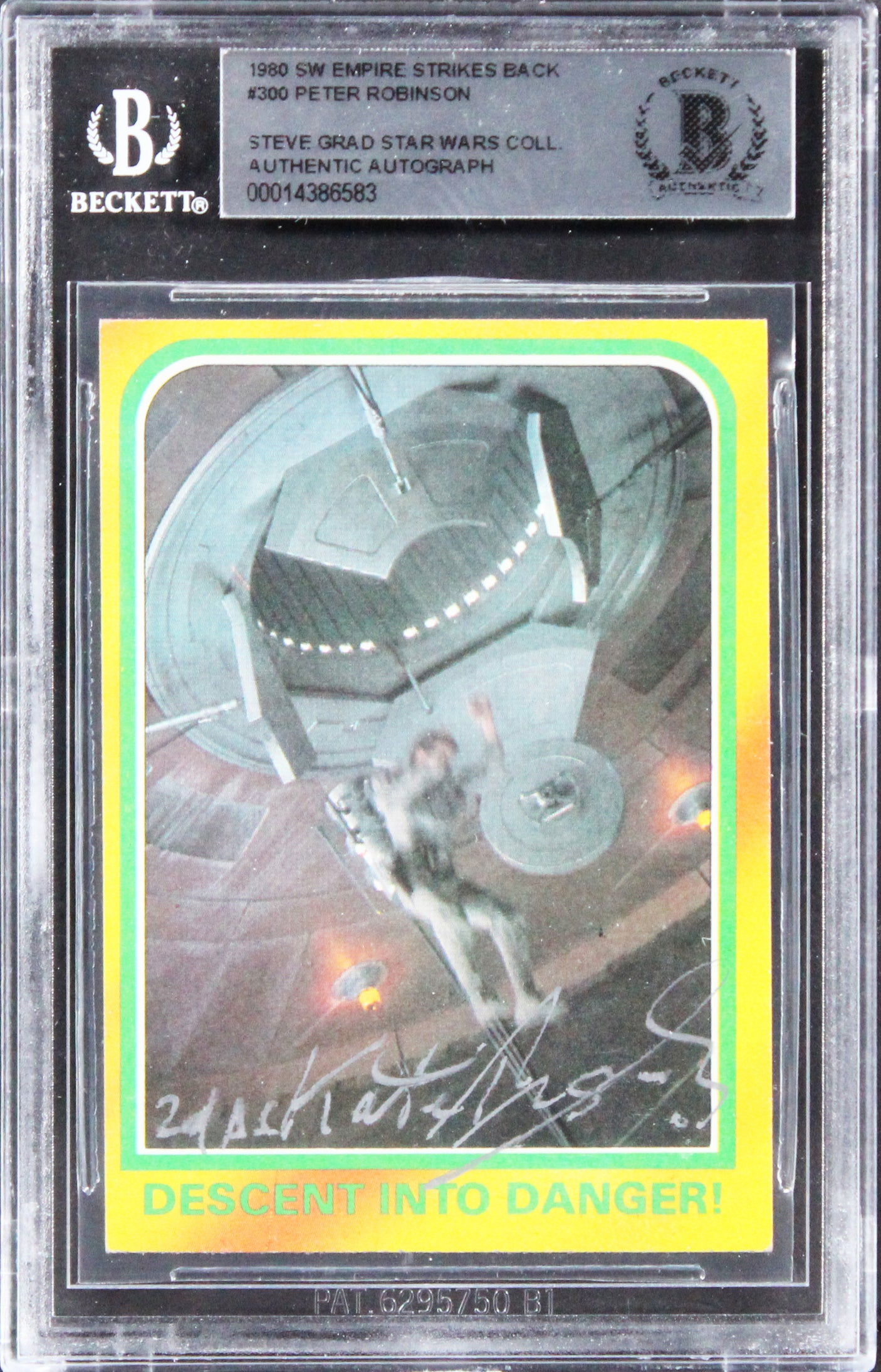 Peter Robinson Star Wars Signed 1980 SW Empire Strikes Back #300 Card BAS Slab