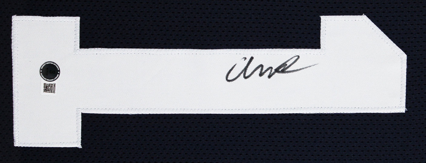 Penn State Abdul Carter Signed Navy Blue Pro Style Framed Jersey BAS Witnessed