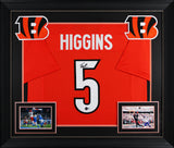 Tee Higgins Authentic Signed Orange Pro Style Framed Jersey BAS Witnessed 2