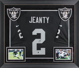 Raiders Ashton Jeanty Signed Black Nike Limited Framed Jersey BAS Witnessed