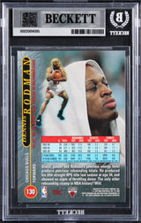 Bulls Dennis Rodman Authentic Signed 1996 Stadium Club #130 Card BAS Slabbed