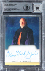 Oliver Ford Davies Star Wars Signed Custom Trading Card Auto 10! BAS Slabbed