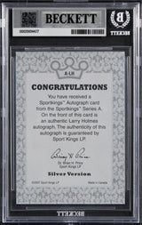 Larry Holmes Authentic Signed 2007 Sportkings Auto Silver #ALH Card BAS Slabbed