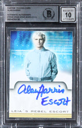 Alan Harris Star Wars "Escort" Signed Custom Trading Card Auto 10! BAS Slabbed