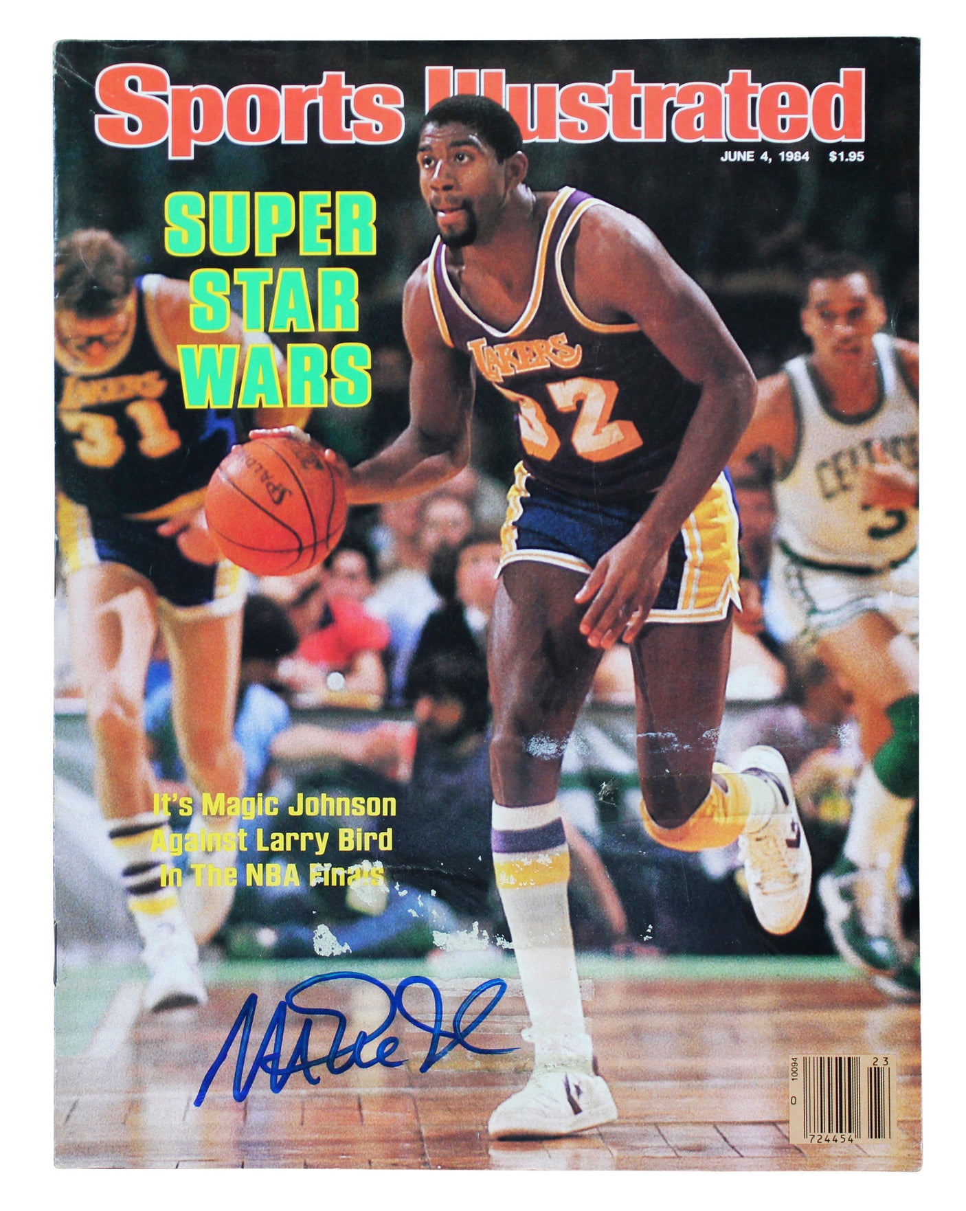 Lakers Magic Johnson Signed 1984 Sports Illustrated Magazine BAS Wit #3W387274