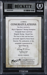 Ray Mancini Signed 2010 Ringside Boxing Round One Autos #ABBM2 Card BAS Slabbed