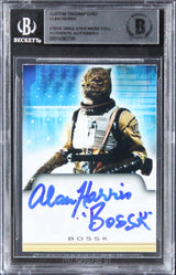 Alan Harris Star Wars "Bossk" Authentic Signed Custom Trading Card BAS Slabbed