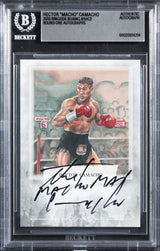 Hector Camacho Signed 2010 Ringside Boxing Round One Autos #AHC2 Card BAS Slab
