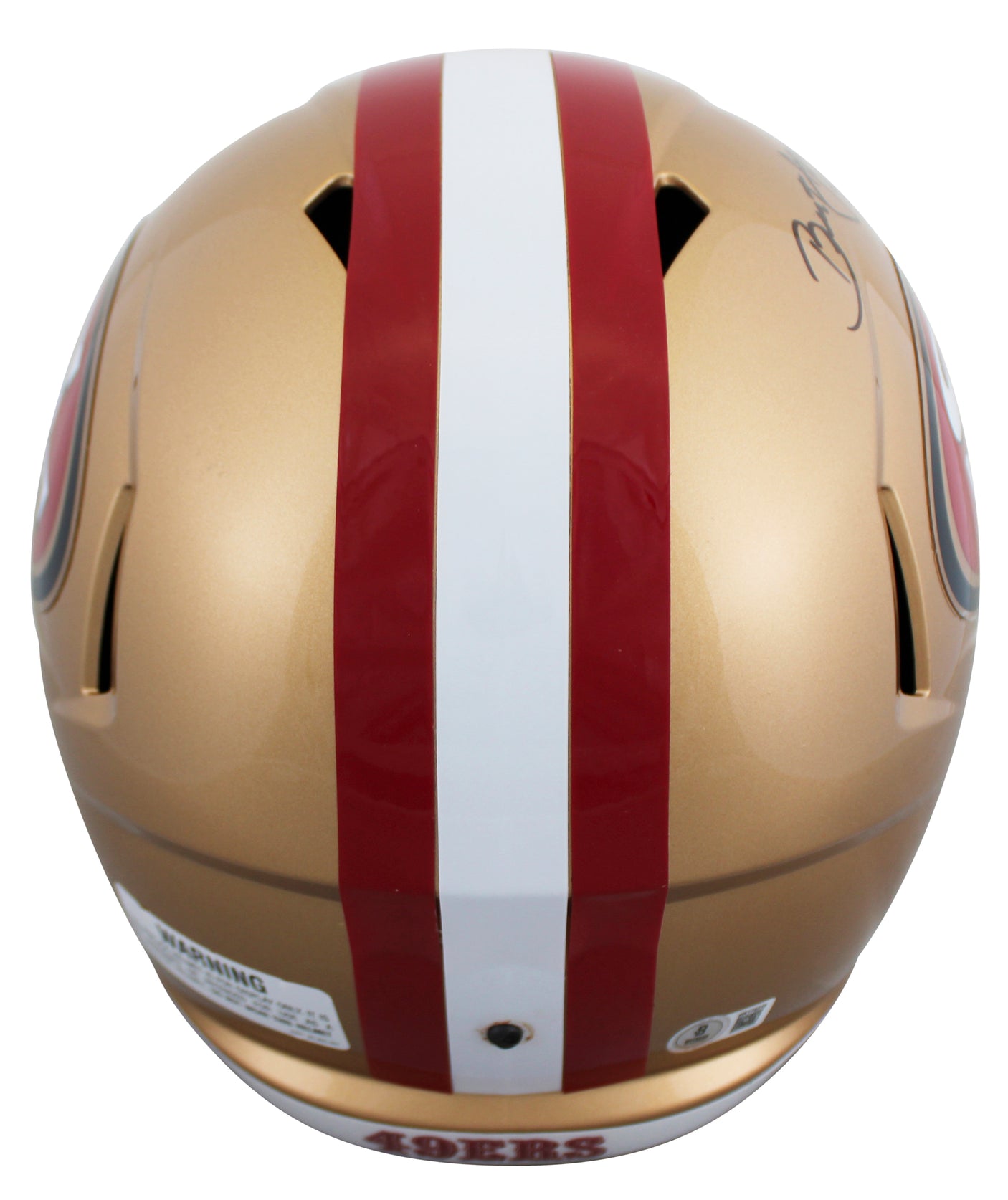 49ers Brent Jones Signed Full Size Speed Rep Helmet W/ Case BAS Witnessed