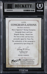 Vinny Pazienza Signed 2010 Ringside Boxing Round One Auto #AVP2 Card BAS Slabbed