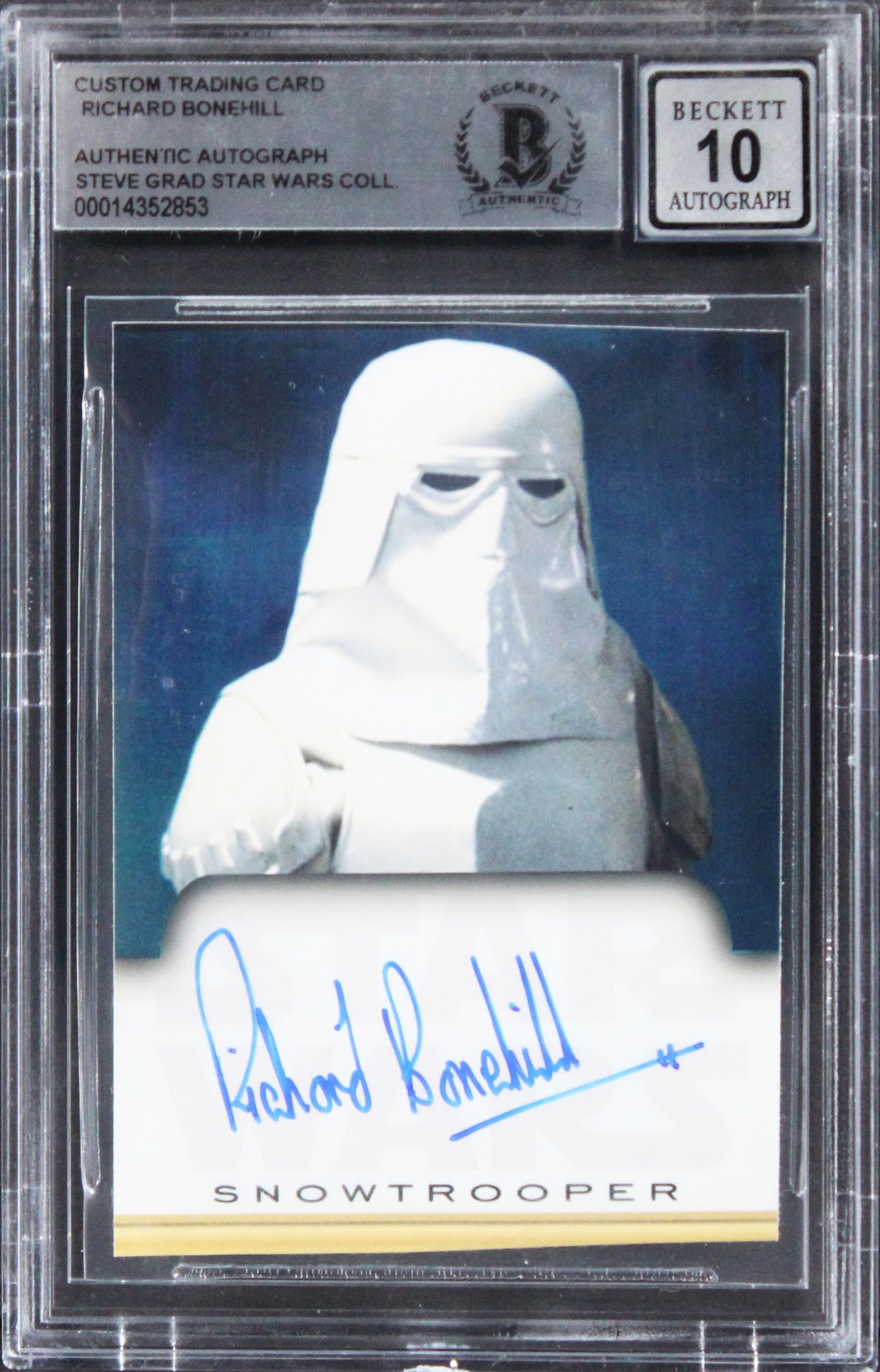 Richard Bonehill Star Wars Signed Custom Trading Card Auto 10! BAS Slabbed