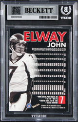 Broncos John Elway Authentic 1998 Skybox Premium #1 Card Autographed BAS Slabbed