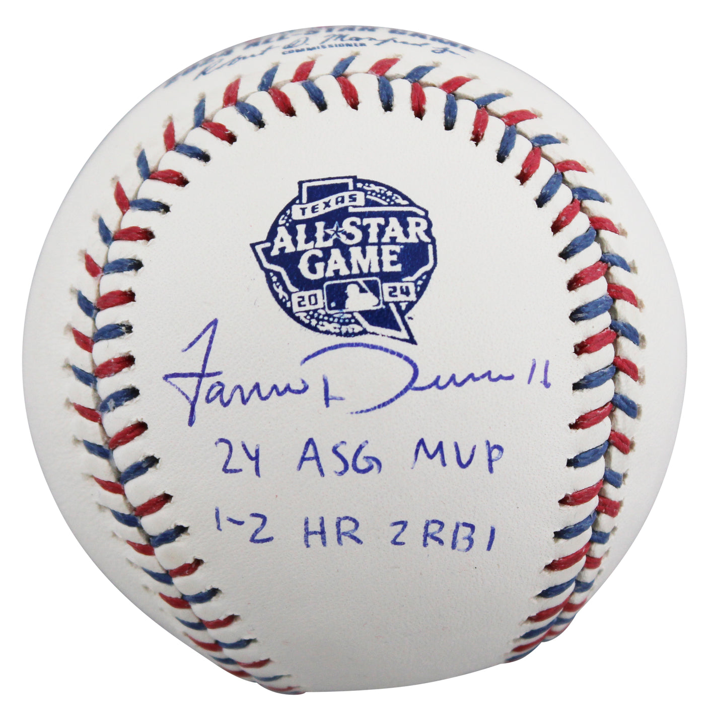 Red Sox Jarren Duran "2x Insc" Signed 2024 ASG Logo Baseball LE #8/25 Fanatics