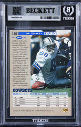 Cowboys Michael Irvin Authentic 1996 Pro Line #90 Card Autographed BAS Slabbed