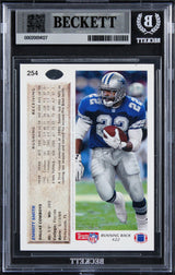 Cowboys Emmitt Smith Authentic Signed 1992 Upper Deck #254 Card BAS Slabbed