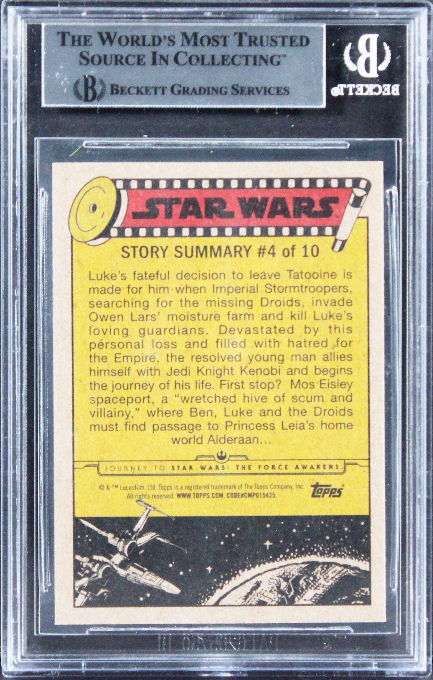 Star Wars (2) Donaldson & Weber "Jawa" Signed 2015 SW JTT FA #24 Card BAS Slab