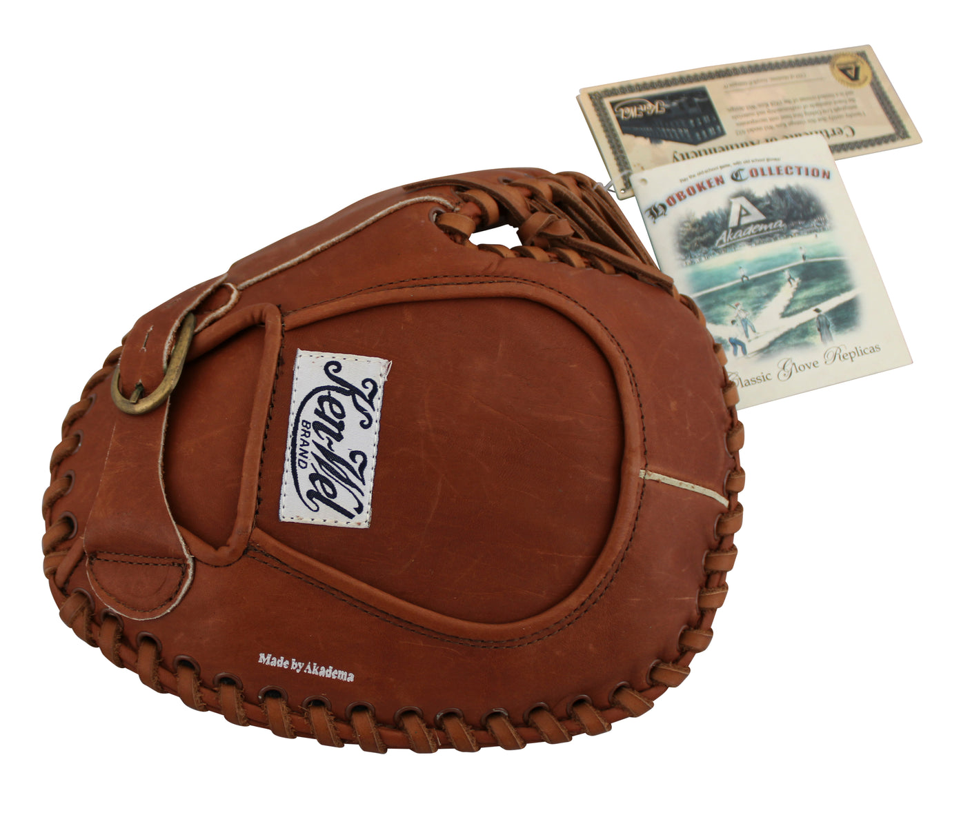 A's Rickey Henderson Signed Lou Gehrig Replica Game Model Baseball Glove Steiner