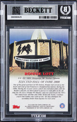 49ers Ronnie Lott Signed 2000 Topps Hall Of Fame Class Of 2000 Card BAS Slabbed