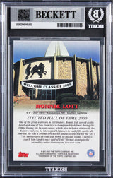49ers Ronnie Lott Signed 2000 Topps Hall Of Fame Class Of 2000 Card BAS Slab 2
