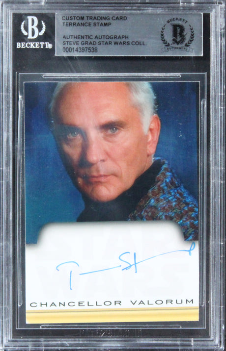 Terrance Stamp Star Wars Authentic Signed Custom Trading Card BAS Slabbed