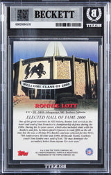 49ers Ronnie Lott Signed 2000 Topps Hall Of Fame Class Of 2000 Card BAS Slab 3