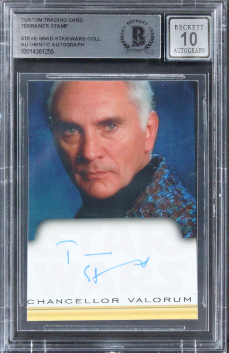 Terrance Stamp Star Wars Signed Custom Trading Card Auto 10! BAS Slabbed