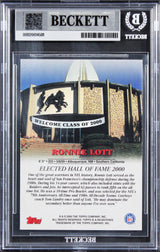 49ers Ronnie Lott Signed 2000 Topps Hall Of Fame Class Of 2000 Card BAS Slab 4