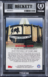 49ers Ronnie Lott Signed 2000 Topps Hall Of Fame Class Of 2000 Card BAS Slab 5