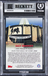 Steelers Dan Rooney Signed 2000 Topps Hall Of Fame Class Of 2000 Card BAS Slab