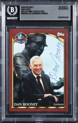 Steelers Dan Rooney Signed 2000 Topps Hall Of Fame Class Of 2000 Card BAS Slab 2