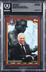 Steelers Dan Rooney Signed 2000 Topps Hall Of Fame Class Of 2000 Card BAS Slab 4