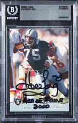 Raiders Howie Long "Hall Of Fame 2000" Signed 1993 Pro Set #216 Card BAS Slabbed