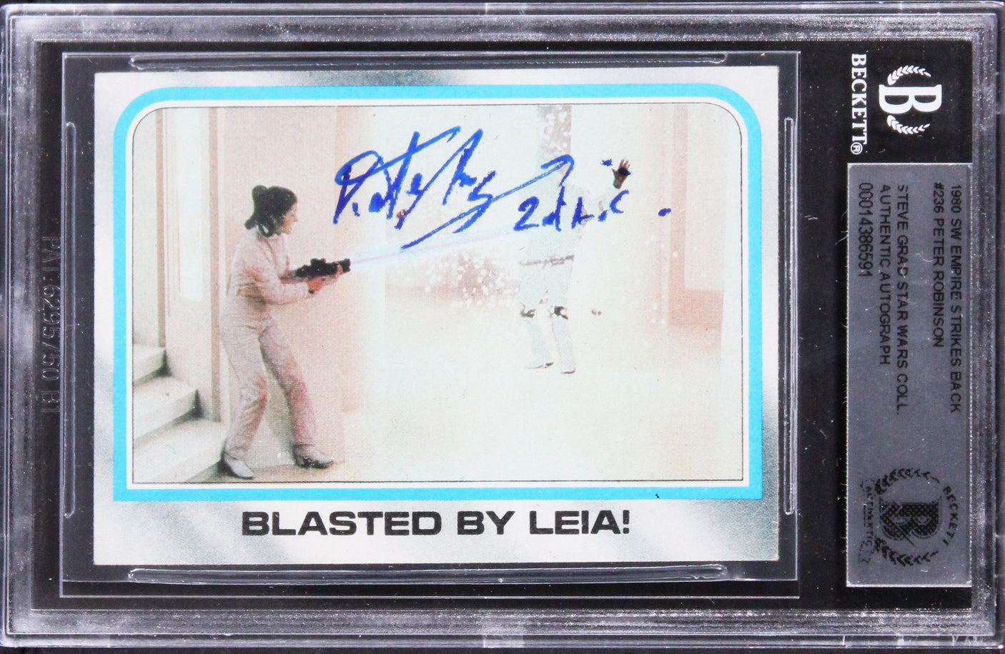 Peter Robinson Star Wars Signed 1980 SW Empire Strikes Back #236 Card BAS Slab
